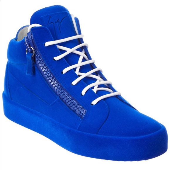 Giuseppe Zanotti Other - Giuseppe Zanotti Kriss Velvet Sneakers Blue